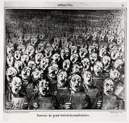 Souvenir de la grande fête des orphéonistes. Illustration d