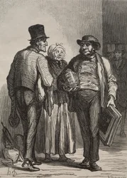 La salle des ventes : Les marchands