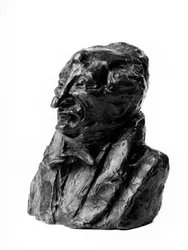 Les bustes chargés des « Célébrités du Juste Milieu » Caricature par Alexandre Simon Pataille (1781-1857), magistrat et député. Le gourmet Sculpture par Honoré Daumier (1808-1879) 19ème siècle. Inv L 48.24 Dim en cm H 17 x L 1 Musée des Beaux-Arts