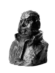Les bustes chargés des Célébrités du Juste Milieu. Caricature par Alexandre Lecomte (ca. 1788-?), magistrat. Le subtil. Sculpture par Honoré Daumier (1808-1879) XIXe siècle. Inv L 48.10 Dim en cm H 17 x L 1 Musée des Beaux Arts, Palais Longchamp