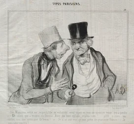 Types parisiens, planche 26 : Oui, Monsieur, votre air respectable m