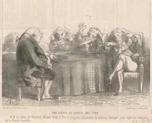 Une séance du conseil des cinq