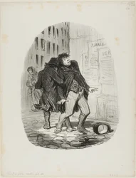 "- Dis-moi, mon ami, tous les gens qui marchent dans ce quartier se retournent... se pourrait-il que ce soit le quartier du politicien ", planche 66 de Tout Ce Qu