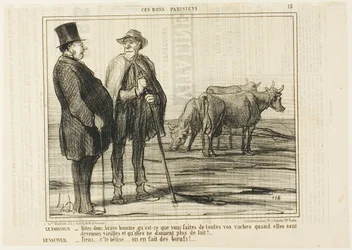 Le Parisien "- Dites-moi, mon bon monsieur, que faites-vous de toutes ces vaches une fois qu