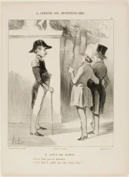 Le jardin des Tuileries. "- On ne fume pas ici, Monsieur ! - Vous voulez dire dans le jardin ", planche 10 du Chapitre Des Interprétations