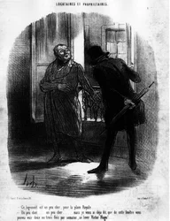Le logement est un peu cher, pour la Place Royale (Place des Vosges)... Un peu cher... un peu cher... mais je vous ai déjà dit que de cette fenêtre, vous pouvez voir deux ou trois fois par semaine, se lever Victor Hugo !..., tiré de Locataires et Propriéta