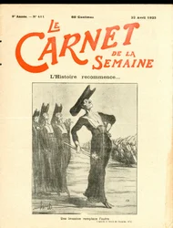 Couverture de "Le Carnet de la semaine", satirique en N & B
