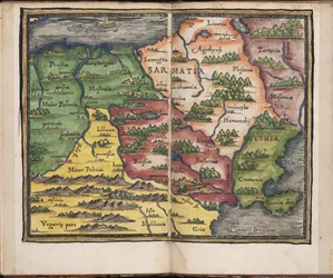 Carte de Sarmatie, de : Rudimenta Cosmographica, 1542