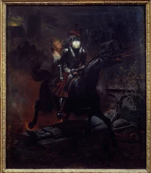 La ballade de Léonore Illustration du poème de Gottfried Burger « Léonore » (1747-1794), La Mort sur son cheval emmène Léonore