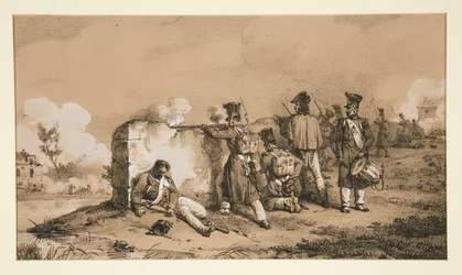 Soldats en tirailleurs