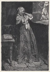 Marie Antoinette en prison dans la Tour du Temple