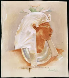 Tête de la reine Makare Hatchepsout (c.1503-1482 av. J.-C.)