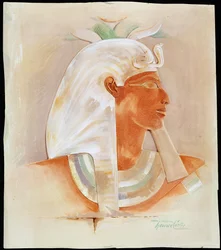 Tête de la reine égyptienne antique Makare Hatshepsut