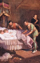 Le meurtre des princes, illustration tirée de « Madame Tussauds »