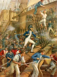 Nelson abordant le San Nicolas