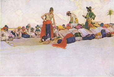 Ainsi le trésor fut partagé, de Howard Pyles Book of Pirates publié par Harper & Bros, 1921