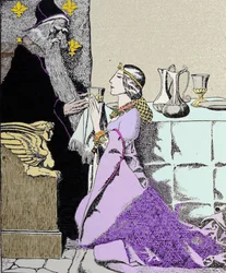 La fée Viviane captive Merlin l