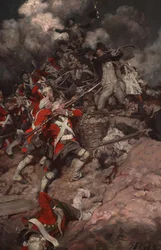 Ils ont grimpé sur le parapet et ont déferlé sur la crête, pêle-mêle, sur les Britanniques