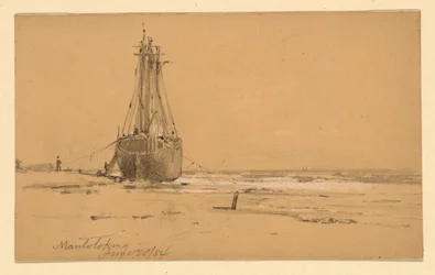 Dessin, Au bord de la mer à Mantoloking, 1884