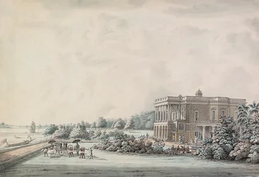 Maison de jardin de Lady Teignmouth sur les rives du Hooghly, Calcutta, après 1797