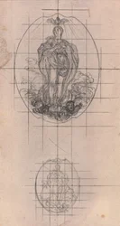 Conception pour une médaille : Figure de la Vierge