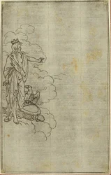 Étude pour "La Pharsale" de Lucain, Canto I, personnage féminin debout avec couronne
