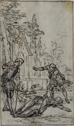 Étude pour une vignette dans "La Pucelle d