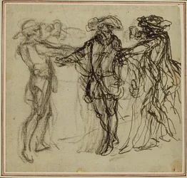 Étude pour une deuxième édition, jamais publiée, de "La Partie de Chasse de Henri IV" de Colle, Acte II, Scène 11
