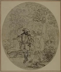 Étude pour une deuxième édition, jamais publiée, de "La Partie de Chasse de Henri IV" de Colle, Acte II, Scène 11
