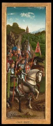 Les Chevaliers du Christ, du côté gauche du Retable de Gand