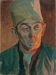 Homme avec bonnet de fourrure