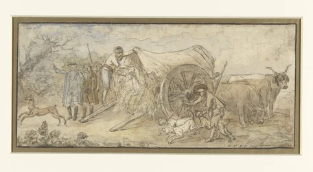 Chariot couvert dans la Campagne