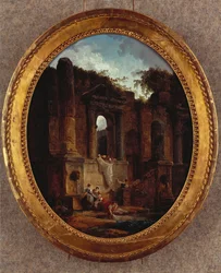 Paysage avec ruines