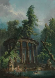 Le Bassin de baignade, vers 1780