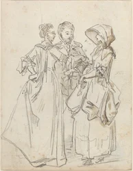Trois dames bavardant