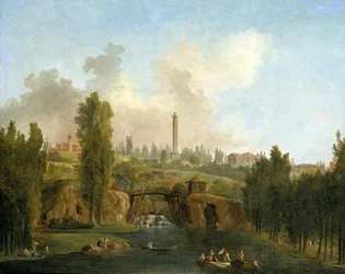 Vue du parc de Méréville