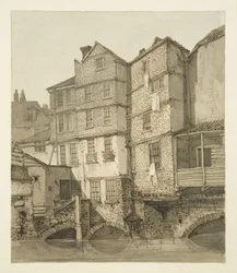 La Frome, vue en amont vers le pont de Noël, 1823
