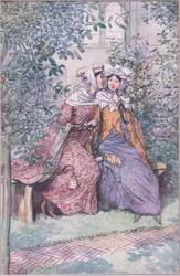 Consultons ensemble contre ce chevalier graisseux (illustration de Les Joyeuses Commères de Windsor)
