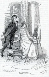 M. Elton admirant le portrait de Hariett peint par Emma