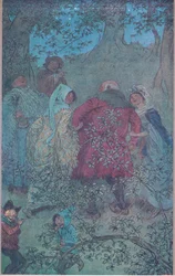 Maintenant, bon Sir John, comment vivent vos femmes de Windsor (illustration de Les Joyeuses Commères de Windsor)