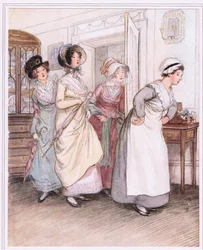 Patty accueille les sœurs, Willoughby et Miss Henrietta