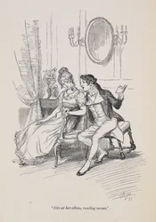 Assis à son coude, lisant des vers. Persuasion de Jane Austen