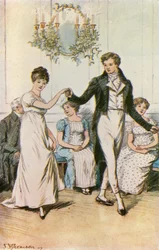 Le jeune écuyer menant Mlle Nancy pour les partenaires