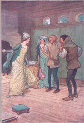 Videz-le dans le fossé boueux (illustration de Les Joyeuses Commères de Windsor)