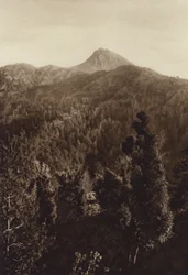 Mexique : Nevado de Colima, vue partielle (photo n/b)