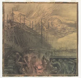Industrie. Conception de peinture murale à Rotterdam