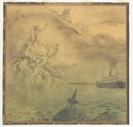 Navigation maritime. Conception de peinture murale à Rotterdam