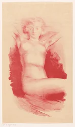 Femme nue assise