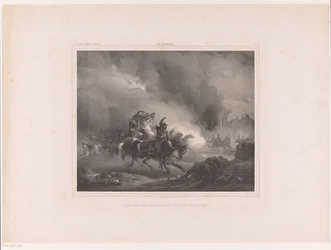 Soldats attaquants à cheval