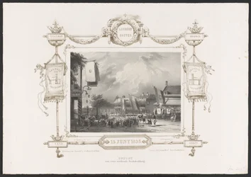 Défilé avec une imprimerie, 1836